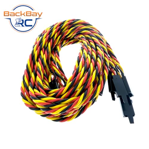 BackBayRC - 60in 20awg Male/Female w/Clip Universal Servo Extension - 5 Pack - style: 60in Male/Female Extension w/ Safety Clip