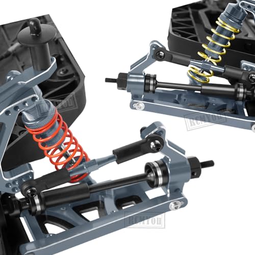 Upgrades Part for 1/10 Slash 4x4/Slash 4x4 VXL,Alloy Suspension Arm,Shock Absorber,Caster Block,Steering Blocks,Stub Axle Carriers,Steering Bellcranks,Shock Tower,Body Mounts,Titanium - color: Titanium for Upgrades