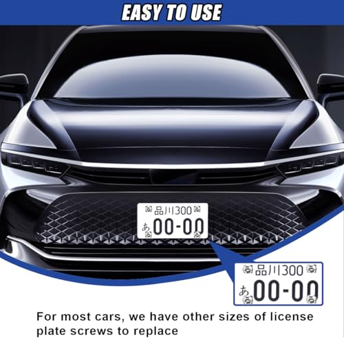 4PCS Stainless Steel License Plate Screws Kit, Anti-Theft Rustproof Tamper Resistant Bolt, Car Tag Plate Frame Mounting Hardware Security Fastener with Black Cap, Anti-Rattle Pad (Flat-end) - size: Flat-end