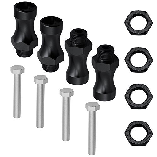 Hobbypark Aluminum 12mm Turn 17mm Hex Wheel Extension Adapter Drive Hub Widener for RC Vehicle Parts (Set of 4)