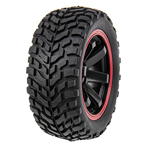 12mm Hex Hub 75mm/2.95'' Rubber Tires & Plastic Wheel Rims with Foam Compatible with HSP Tamiya HPI Kyosho 1/10 On-Road Touring Car,WLtoys 1/14 144001 RC Buggy (6-Spoke) - style: 6-Spoke