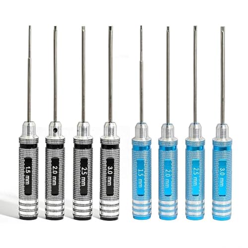 RC Hex bits1.5mm Allen Key Set Screwdriver Bits 4pcs Anti-Stripping Hex Driver Bits with Precision High Hardness Steel for RC Car, Drone, 3C Devices, DIY & Furniture Repair - style: 1.5 4Pcs