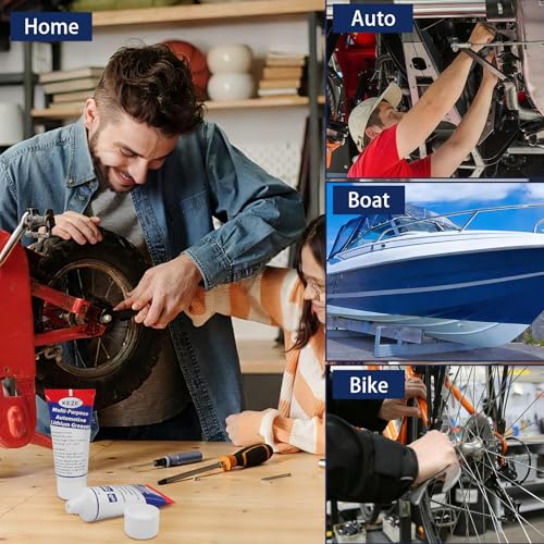 Keze White Lithium Grease Tube Automotive Grasa De Litio Car Door Grease with Brush NLGI 2 Rust Corrosion Waterproof for Hinges, Bearings, Gears, Bike and Garage Doors, Sliding Track,1oz-1 Pack - size: 1 Pack (1oz)