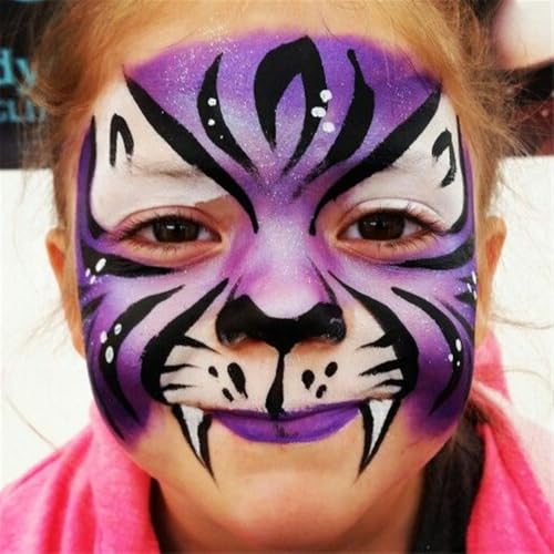 Go Ho Makeup Purple Body Paint(2.1 oz),Water Based Purple Face Paint and Body Paint for Airbrush Makeup Special FX, Cosplay, and Halloween Make up - color: Purple
