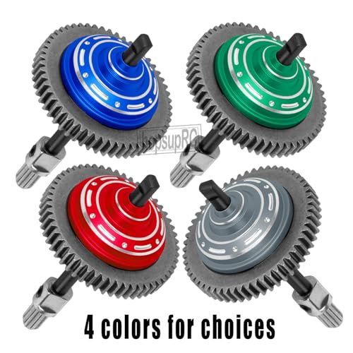 54T Main Gear&Differential Case Upgrades Part for 1/10 Slash/Rustler/Stampede/Hoss 4X4(VXL),Slash 4WD(Platinum/Ultimate),Metal Slipper Clutch Eliminator Differential Locker Gear.Titanium - color: Titanium(54t)