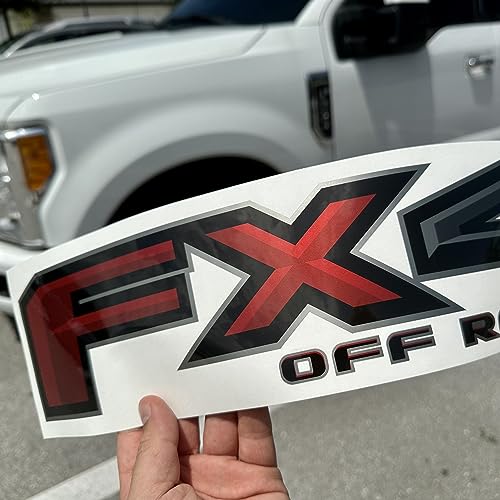 GOLD HOOK FX4 Off Road Replacement Decals for Ford F-150 F-250 F-350 F-450 - Premium Series - Original Metallic Finish - Set of 2