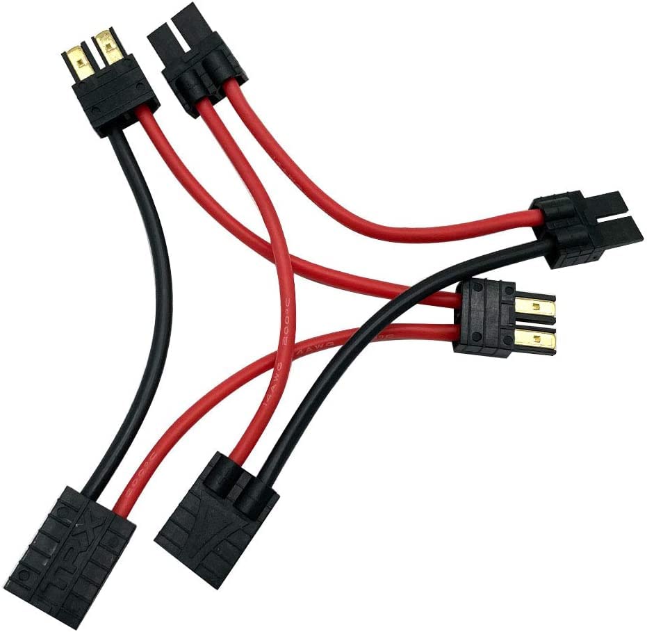 2Packs RC Lipo Battery Serial Series Connector Adapter Wire Connection for Traxxas Serial Series Dual Batteries in 1/16 Models,Replacement of 3063