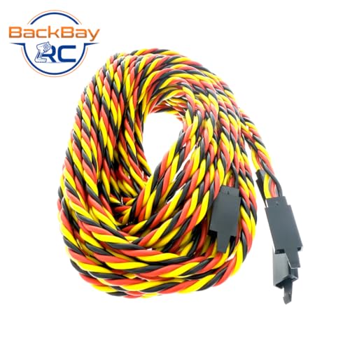 BackBayRC - 72in 20awg Male/Female w/Clip Universal Servo Extension - 5 Pack - style: 72in Male/Female Extension w/ Safety Clip