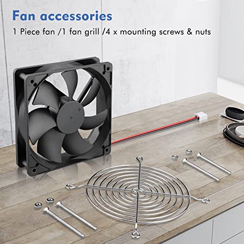 Wathai 120x120x25mm 120mm 24v Case Fan PC Cooling DC Brushless Motor Fan | 24vdc DC fan serves as a silent ventilation booster for cabinet enclosures, amplifiers, and industrial machines - style: 24V 2Pin 2000RPM