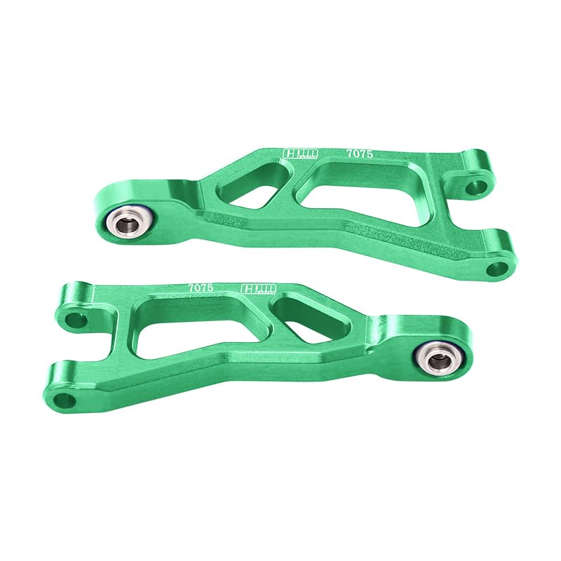 GPM 7075 Alloy Rear Upper Suspension Arms For ARRMA 1/14 Mojave Grom Mega 380 Brushed 4X4 Small Scale Desert Truck Rtr-Ara2104 LOSI 1/12 Nascar - color: Green