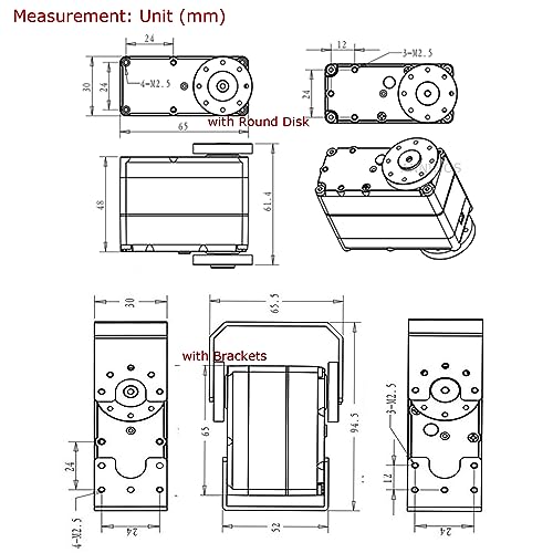 80KG Robot Servo Motor 8.4V High Torque Steel Gear Waterproof Large Digital Steering Servos with Mount Brackets - size: 80kg