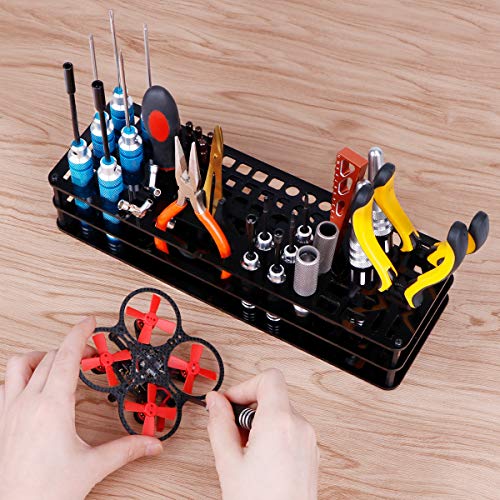 Screwdriver Storage Rack, Organizers for Hex Cross, RC Tools Rack 63 Holes | Organizers for Hex Cross, tool storage rack, rc tool bag storage rack, 63-hole, Easy to Install