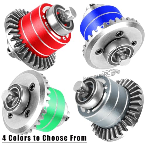 RC Front & Rear Diff Gear Upgrades Part for 1/14 MJX 14210 14211,Metal Rear Gears Differential Assembly,Replacement 16420G2,Red - color: Red(for 1/14)