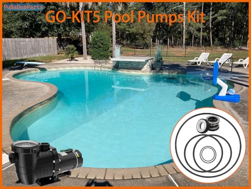 O-Ring Rebuild Repair Kit Compatible with P-entair Challenger GO-KIT5 Pool Pump, Includes 5 O-Rings & PS-200 Shaft Seal, Fit for Pac-Fab Challenger Pumps