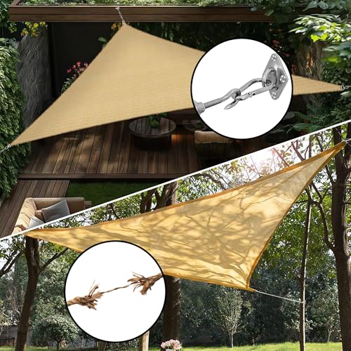 YOFIT 40 Pcs Shade Sail Hardware Kit, 6 Inch Outdoor Sun Sail Accessories, 304 Stainless Steel Turnbuckles & Brackets for Triangle/Rectangle Sails, Patio Canopy Installation Hardware Set Waterproof - size: 6 inch 40 pcs