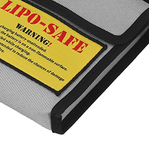 Lipo Battery Safety Bag, Fireproof Explosion Proof Battery Guard Sack with Fire Fibre Handle for Charging Storing Aircraft Batteries Home Workshop