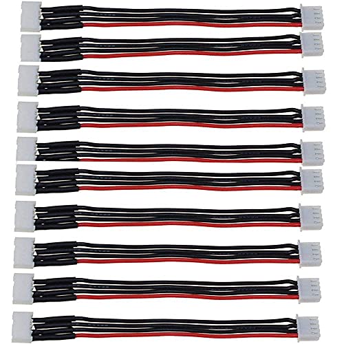 10PCS JST-XH 3S Balance Plug Extension Lead Wire 200mm for LiPo Battery Balance Charging 22AWG Silicone