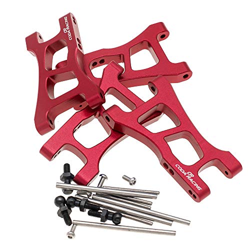 4-Pack Alloy Front&Rear Suspension Arms for Traxxas 1/18 LaTrax Teton Desert Prerunner SST -Replaces Part 7630 - color: Red