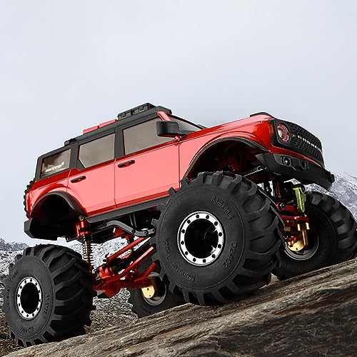 GLOBACT RC Monster Truck Wheel Tires 68 * 33mm for 1/24 SCX24 FCX24, Black - color: Black