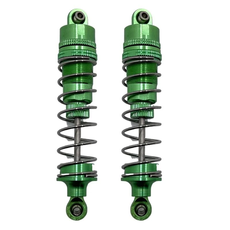 RC Repairs Components for Huangbo R1001 R1002 R1003 1/10 Front and Rear Hydraulic Shock Absorbers Metal Upgraded RC Car Parts Accessories - color: Green