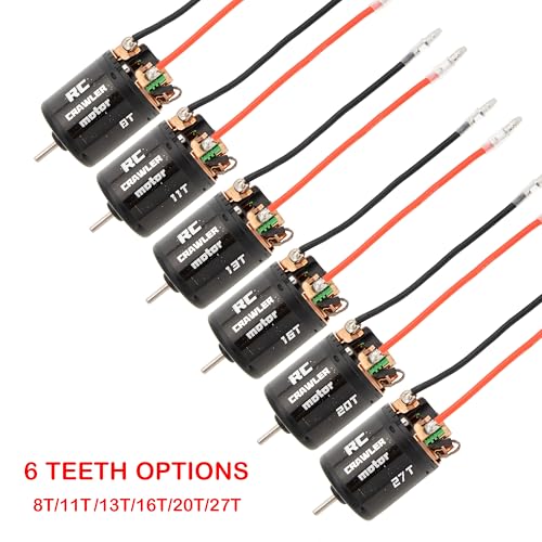 MEUS Racing 540 Brushed Motor 13T Motor for 1/10 Axial SCX10 SCX10 Pro Capra 1.9 UTB Traxxas TRX4 RC Cralwer Car (13T)