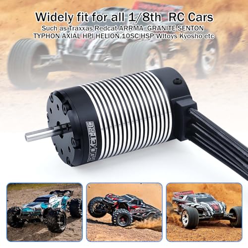 Surpass Hobby K4068 4-Pole 4S Brushless Motor Temperature Protection for 1/8 Truck 2650KV - style: 4068 Motor 2650kv