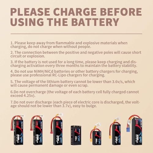 3S Lipo Battery 6600mAh 11.1V 120C Lipo Battery with T Deans Connector Hard Case for RC Car Truck Boat Helicopter Airplane RC Model (2 Pack)