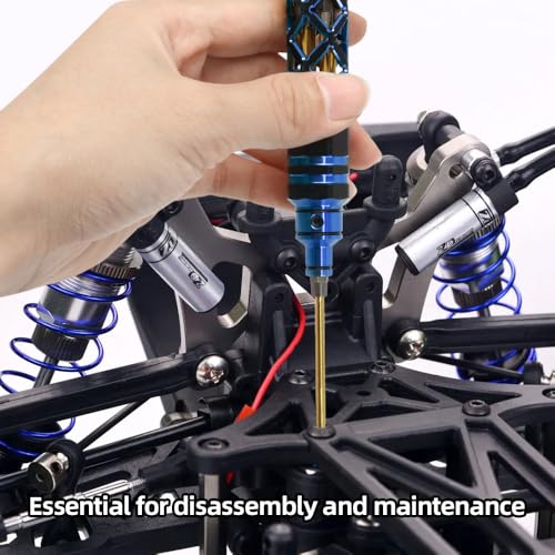 5-in-1 RC Tool Kit, Hex Allen Screwdriver Kit, RC Screwdriver Set 1.5mm 2.0mm 2.5mm 3.0mm RC Car Repair Tool Kit for RC Model Car Boat Helicopter (Blue) - color: Blue