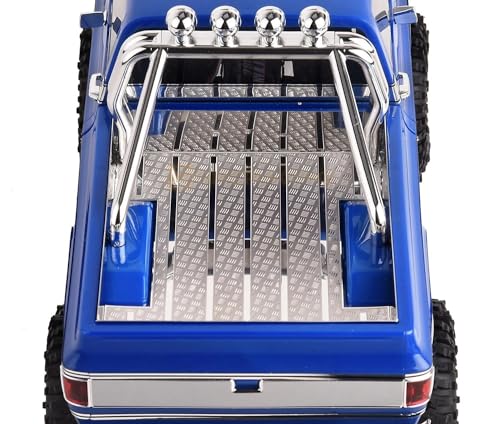 for TRX4-M 1/18 RC Crawler Car Cargo Box Stainless Steel Decorative Piece Spare Part for TRX4-M 1/18 RC Crawler Car Accessories Part(Silver)