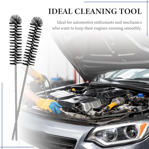 3PCS Carbon Dirt Cleaning Brush, Carburetor Cleaner Density Nylon Tube Brush for Drill, Car Engine Carbon Dirt Jet Remove Cleaning Brushes for ATV Motorcycle Moped Welder