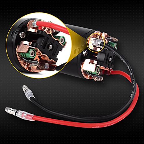 Milltrip RC Brushed Motor, ESC Combo with 540 21T Brushed Motor | 65A Waterproof Green Brushed ESC for Traxxas for Tamiya