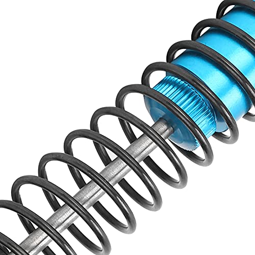 RC Crawler Shocks, Oil-Filled Adjustable Damper with Elastic Spring, Blue for 1/8 Scale RC Crawlers, Trail Trucks - color: Blue