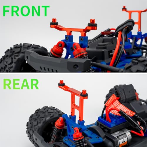 Aluminum Alloy Front & Rear Body Mount Post,Red | Upgrade Parts, For Tra-xxas 1/18 Latrax Teton Desert Prerunner SST, RC Car - color: Red