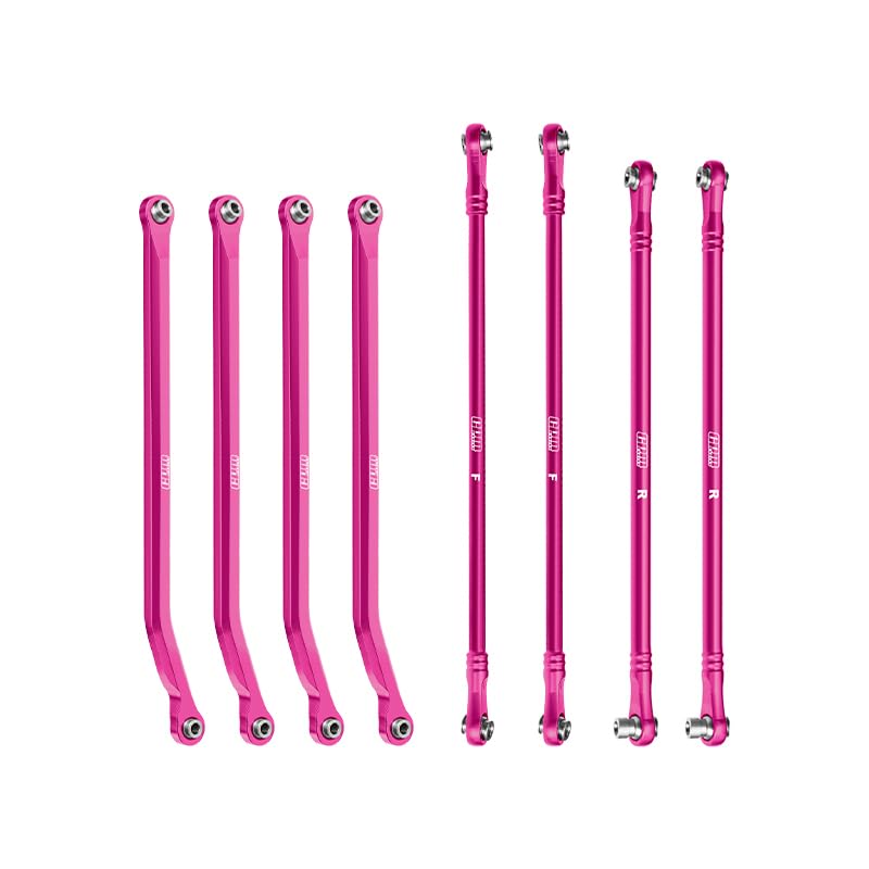 GPM 7075-T6 Alloy High-Clearance Upper & Lower Link Bar Set for 1/10 H10 Optic Kit-Vps09027 (Pink) - color: Pink