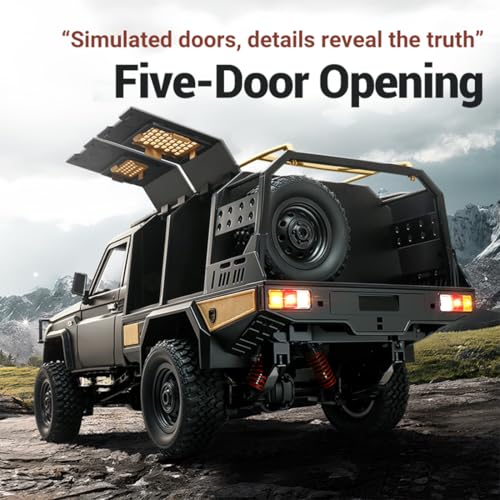 1/12 RC Crawler MN-82S LC79, 2.4GHz RC Truck 4x4 with LED, Hobby Grade RTF Toy Vehicle Gifts(Silver) - color: Silver