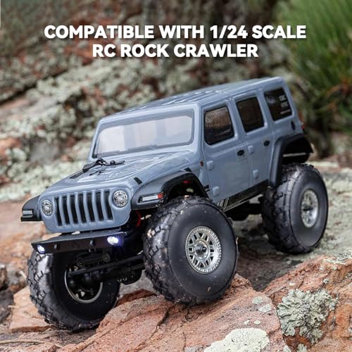1.0 Tires Sticky - All Terrain Super S5 Soft with Foam Inserts 1/24 1/18 RC Crawler Mud Tires for Traxxas TRX4M Axial SCX24 Bronco Gladiator C10 JLU Deadbolt B17 FCX18 FCX24, 4PCS