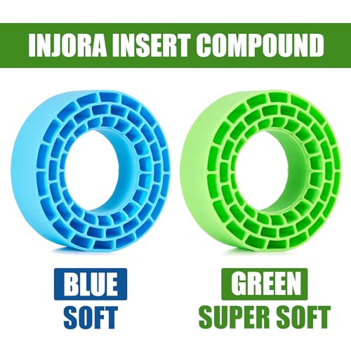INJORA 1.55" Silicone Rubber Insert Foam for 95-97mm Tires(Green) - color: Green