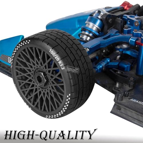 RC Wheels RC Tires for 1/8 Typhon 6S BLX,1/7 Infraction 6S BLX,Limitless,4PCS RC Wheels and Tires RC Truck Tires,Highway Tires Soft Tires,Black