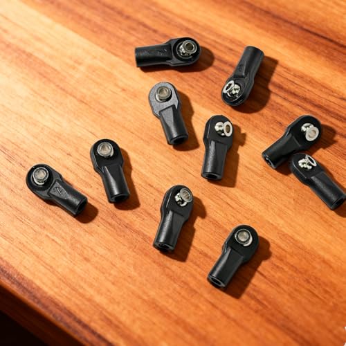 10PCS M4 Nylon Tie Rod End Ball Joint Linkage Ball Head Holder LH/RH Thread Set Compatible with Axial SCX10 Traxxas TRX-4 HSP D90 90046 90047 1/10 RC Truck Buggy Crawler Accessories (L22mm) - style: B