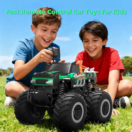 HOMETALL Remote Control Monster Truck Toys - 1:16 Waterproof All Terrain RC Car Fast Remote Control Car with Crashworthy Body, Electric Vehicle Kids Truck Toys for Boys and Girls,Age 6+,Green - color: Green-black