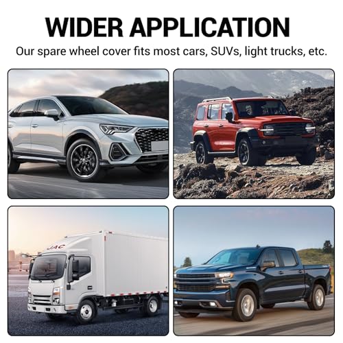 Wuyaoyao 4PCS Tire Covers, 38"×47" Large Spare Tires Cover, HDPE Plastic Tire Bags for Storage & Transport, Waterproof Dustproof Wheel Cover, Universal Tires Storage Bag for Most Vehicles (8 PCS)
