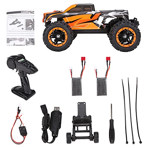 GoolRC 16889A Pro RC Cars, 1:16 Scale Remote Control Car, 4WD 45KM/H High Speed Brushless Motor RC Truck, 2.4GHz All Terrains Off-Road Electric Toy Vehicle with 2 Batteries for Adults - size: 2 Batteries