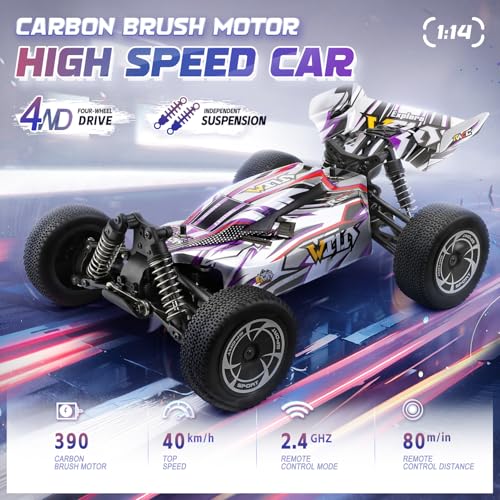 1/14 Scale Fast RC Cars, 4WD Off-Road Remote Control Trucks 40KM/H Speed for Adults and Kids Boys, All Terrain Truck Toys Gifts - style: 144016