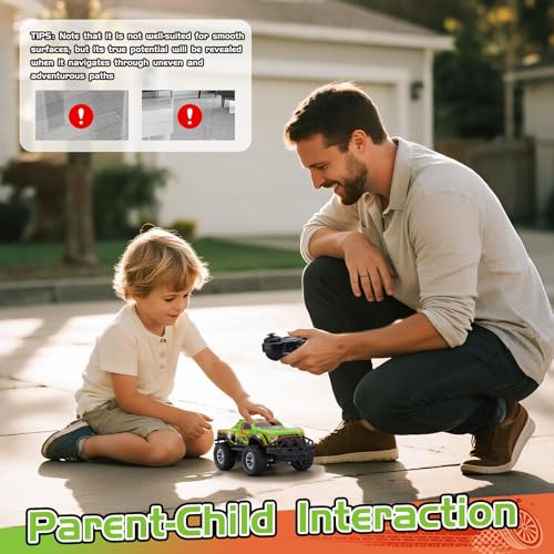 Remote Control Cool Off-Road Vehicle Truck, 2.4GHz RC Car with LED Lights, 1:20 Scale Off-Road Vehicle, Red RC Truck,Remote Control car from a Long Distance,Gifts for Children (Green) - color: Green