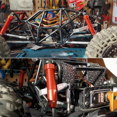 Metal Rear Sway Bar Anti-Roll Set Upgrade for 1/10 Wraith RR10 Yeti Upgrade | Fit 1/10 Axial Wraith RR10 Yeti crawler Reduce body roll & boost driving stability Sturdy metal, practical RC upgrade part - color: Black