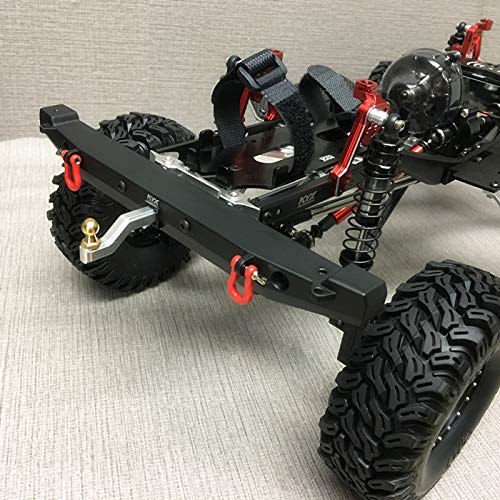 KYX Racing Metal Front & Rear Bumper Set w/LED Lights Upgrades Parts Accessories for RC Crawler Car Axial SCX10 II 90046 Traxxas TRX-4 TRX4
