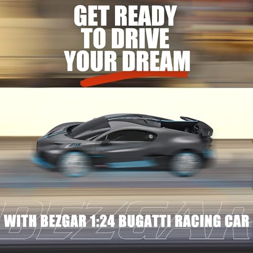 BEZGAR 1:24 Bugatti Remote Control Car Licensed Bugatti Divo Toy Car | Official Bugatti Replica, 2.4GHz Interference-Free Control, Ideal Toy for Boys 6-8, 8-12 & Adults, Hobby Collectible Model - color: Bugatti-1:24 Bugatti Divo