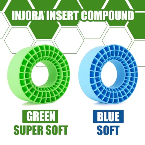 INJORA 4PCS Silicone Rubber Insert for 146-149mm (5.75"OD) 2.2" Tire(Green) - color: Green