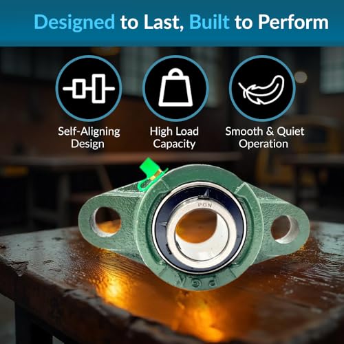 PGN UCFL201-8 (2 Pack) 2-Bolt Flange Bearing 1/2" Bore - size: 2, style: UCFL201-8