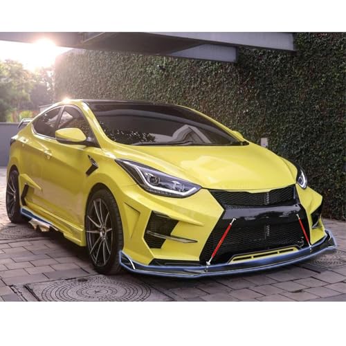 x xotic tech 9Pcs Front Bumper Lip Chin Spoiler + Side Skirt Winglets Diffuser + Rear Bumper Canard Splitter Car Body Kits + Red Adjustable 8"-11" Support Rods Universal Fit Most Vehicles - color: Red, size: Full Wide Body Kit w/8"-11" Rod